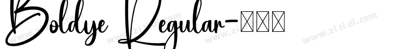 Boldye Regular字体转换